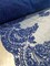 1 Yard Royal Blue French Floral Mesh Lace Fabric for Wedding Dresses and Decor 50/54 Inch Width